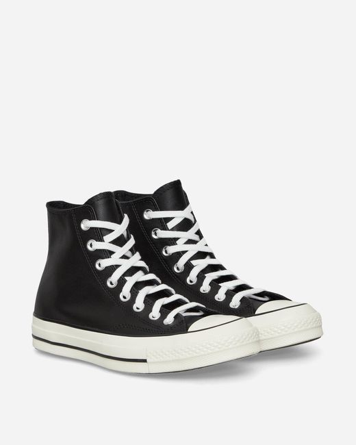Converse Black Chuck 70 Hi Leather Sneakers for men