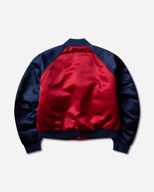 Adidas Red S Satin Sst Bomber Jacket Team Victory Night Warm Vanilla
