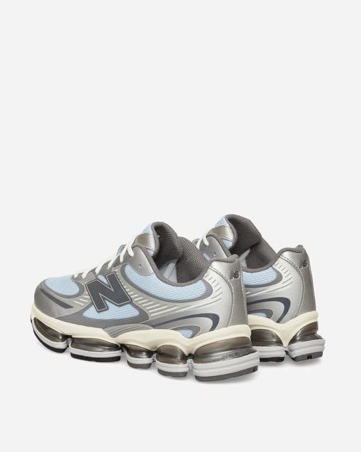 New Balance White Abzorb 2000 Sneakers Light Chrome / Silver Metalic / Castlerock for men