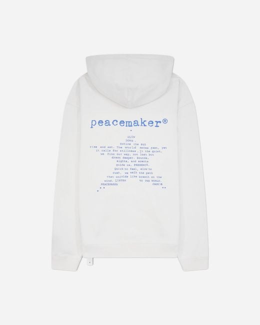 Oamc Peacemaker White Men S Star Print Loose Fit Hoodie for men