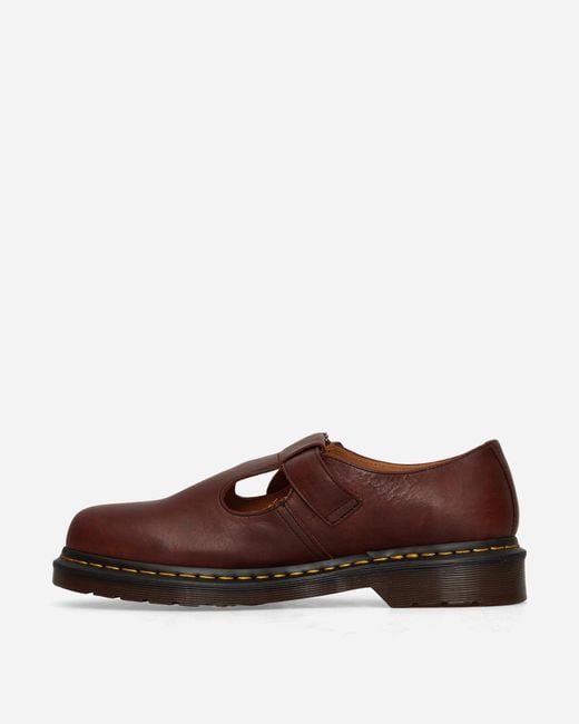 Dr. Martens Brown T-Bar Shoes Whiskey for men