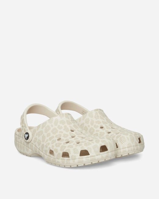 CROCSTM Natural Women S Classic Animal Clogs Almond Tint / Leopard