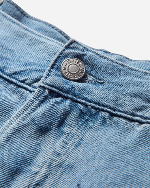 Dries Van Noten Blue Men S Pleated Jeans Light for men