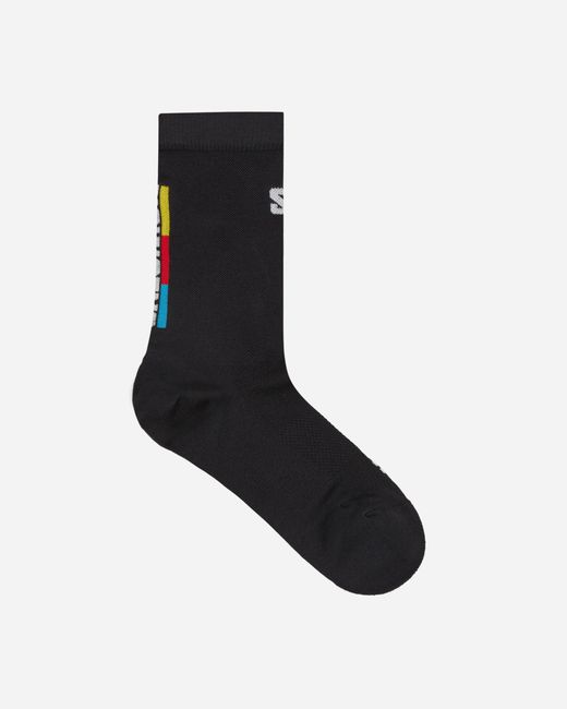 Salomon Black Pulse Race Flag Crew Socks for men