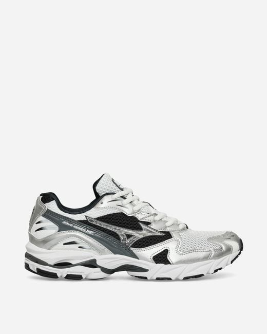 Mizuno White Wave Rider 10 S Sneakers / Silver / Black for men