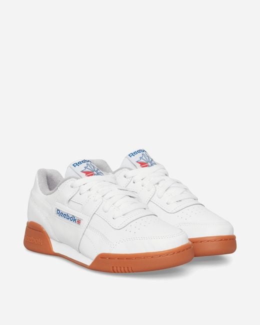 Reebok White Workout Plus Og Sneakers / Vector Blue / Vector Red for men