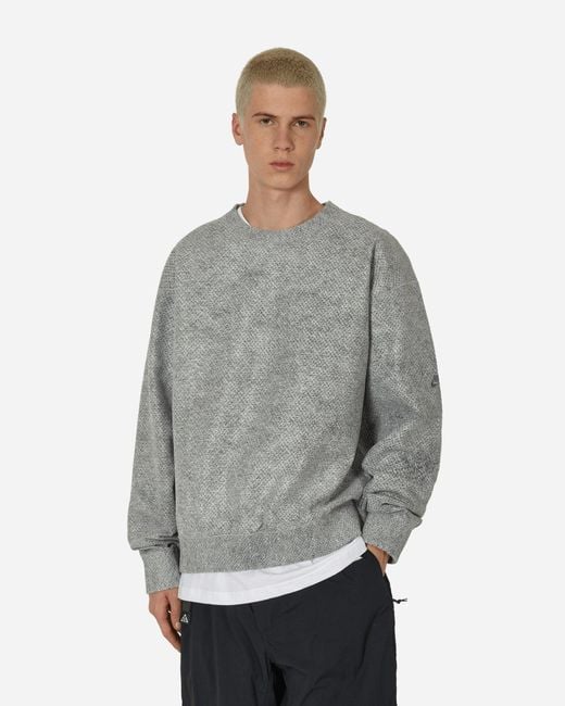 Nike Gray Therma-Fit Adv Crewneck Sweatshirt Smoke for men