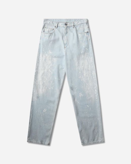 MM6 by Maison Margiela White S Distressed Straight Leg Jeans Medium for men
