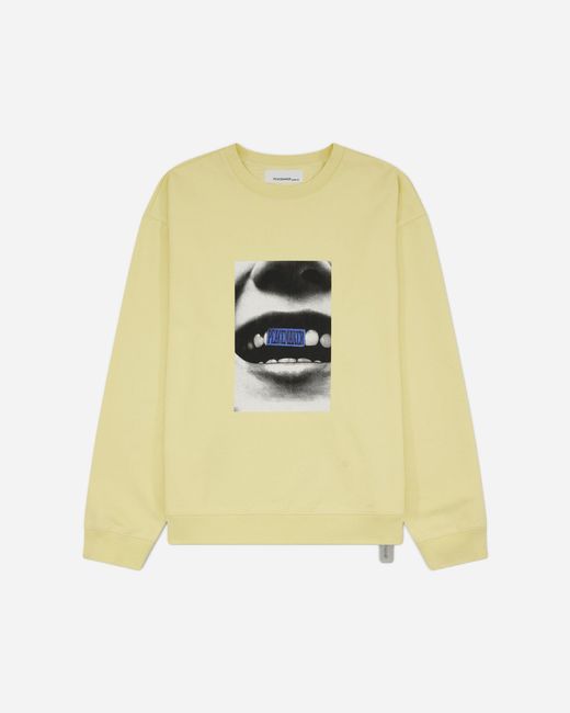 Oamc Peacemaker White S Smile Print Print Loose Fit Crewneck Sweatshirt Light for men