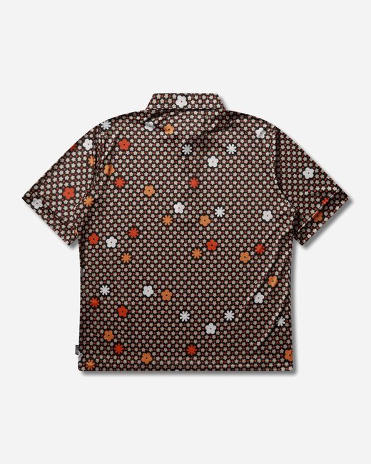 MM6 by Maison Margiela Brown Men S Floral Polo Shirt Black / Red for men