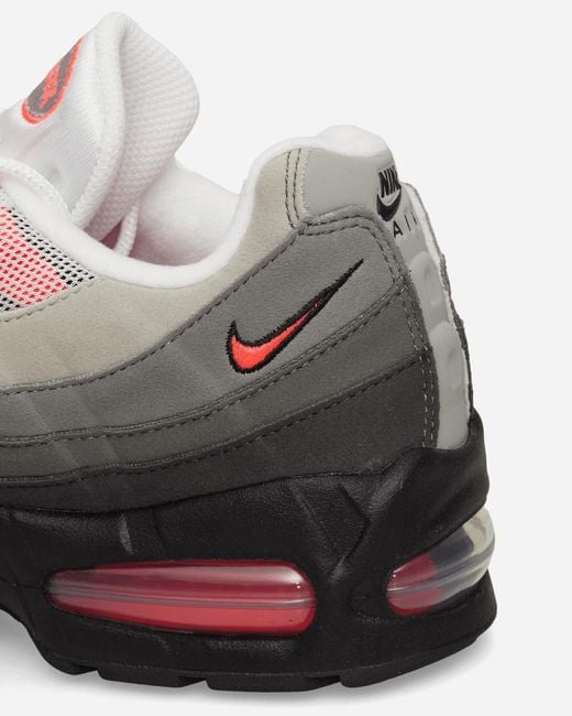 Nike Black Air Max 95 Og Sneakers Medium Ash / Solar Red for men