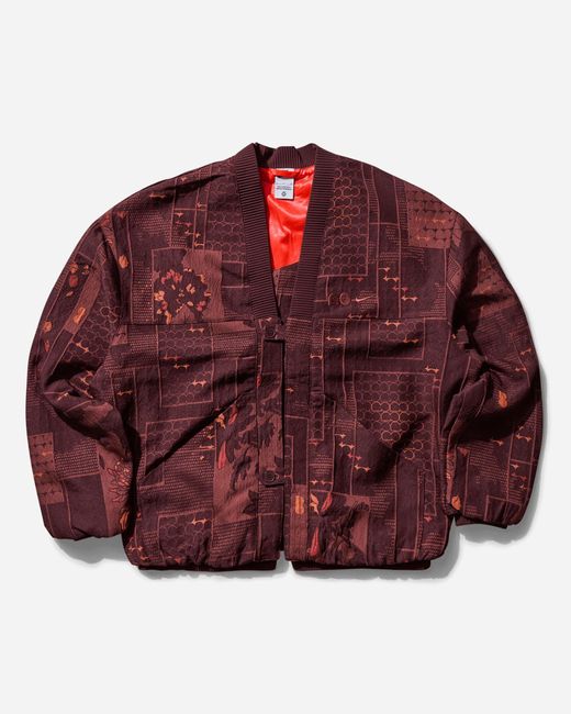 Nike Red S Naomi Osaka Jacquard Jacket Burgundy Crush