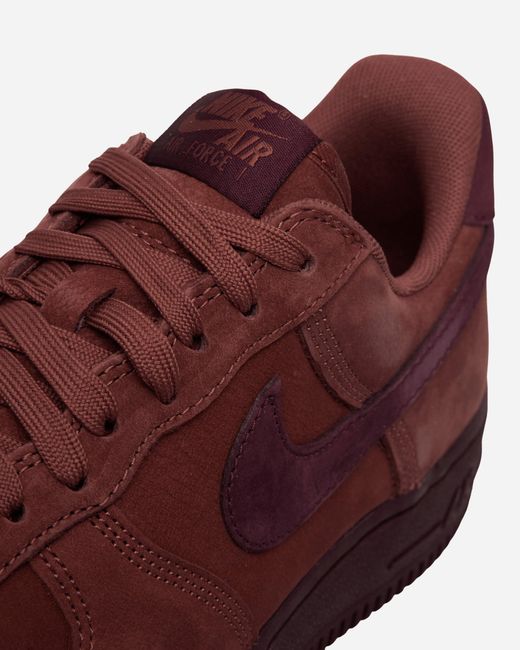 Nike Red Air Force 1 Low Retro Premium Sneakers Sepia Mahogany for men