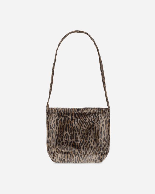Wacko Maria Brown Speak Easy Leopard Shoulder Bag Beige for men