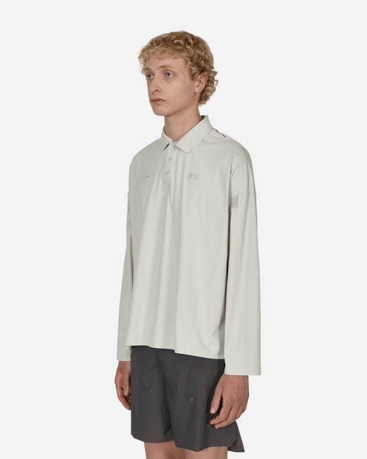 SLAM JAM Gray Fila Redefined Longsleeve Polo Shirt for men