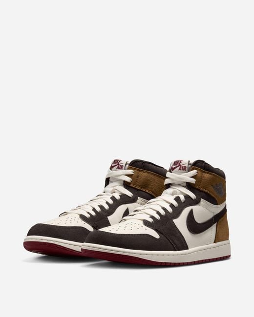 Nike Brown Air Jordan 1 High Og Love Letter Sneakers Shadow Soft Pearl for men