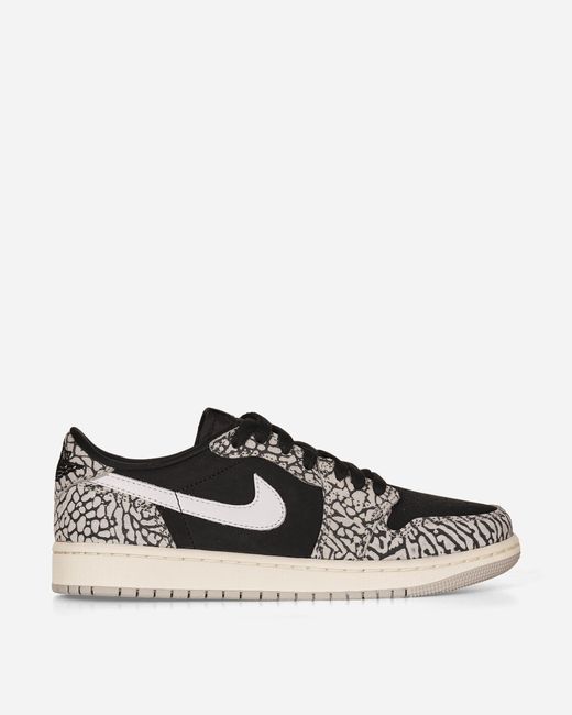 Nike White Wmns Air Jordan 1 Retro Low Og Black Cement Sneakers Black / Muslin for men