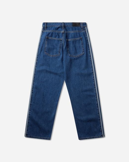 Adidas Blue S Firebird Adicolor Denim Pants for men