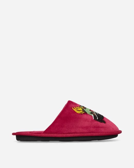 Fucking Awesome Red House Slippers for men