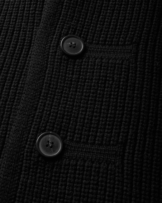 Dries Van Noten Black S Asymmetric Funnel Neck Cardigan for men