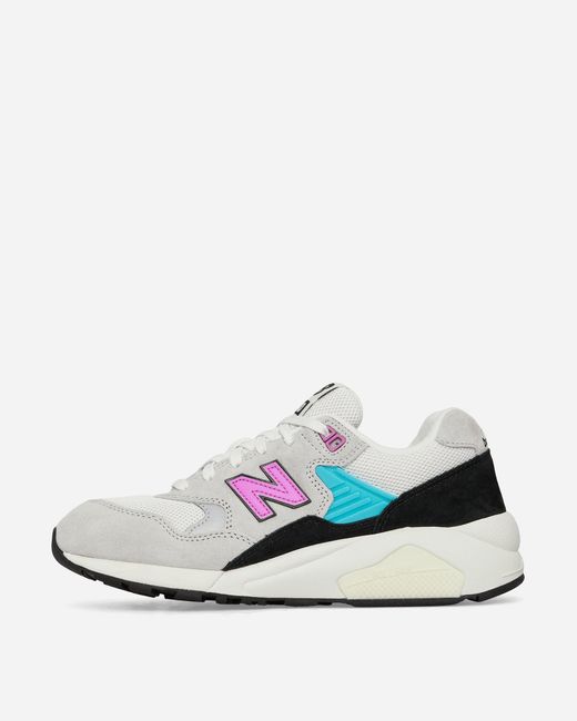 New Balance 580 In Grey/white/pink Suede/mesh for men