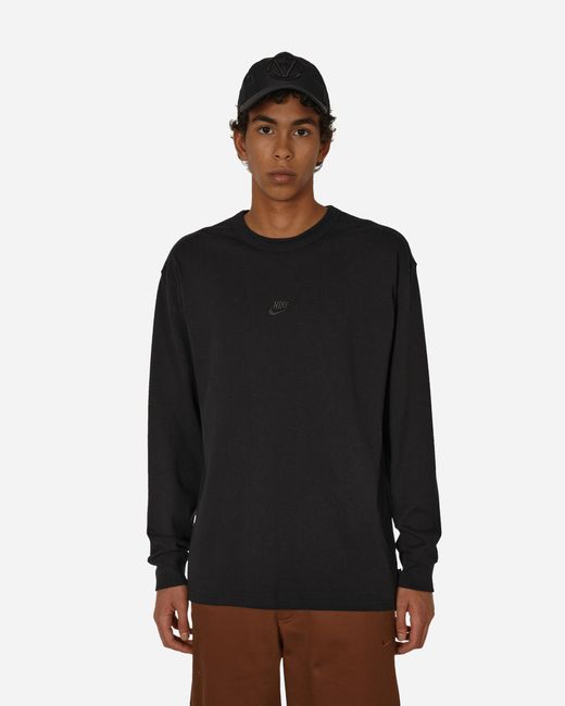 Nike Black Premium Essentials Oversized Longsleeve T-shirt for men