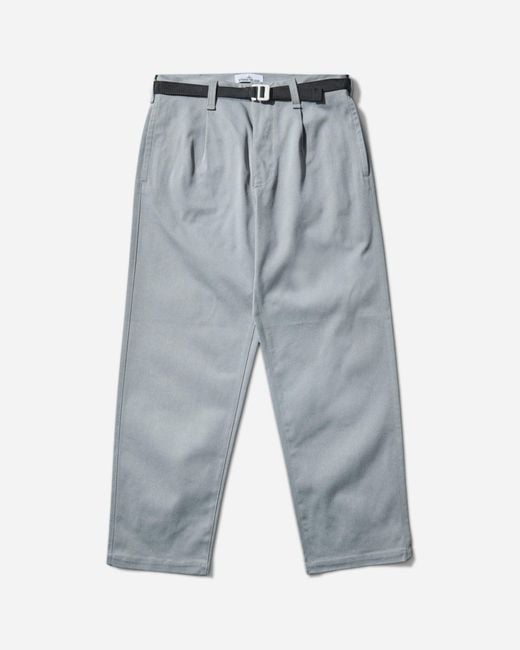 Stone Island Gray S Marina Stretch Gabardine Pants Sky for men