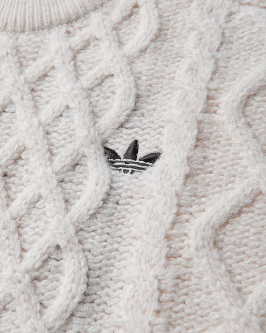 Adidas Gray Women S Cable Knit Sweater Core / Black