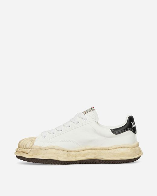 Maison Mihara Yasuhiro White Blakey Og Dyed Sole Canvas Low Sneakers for men