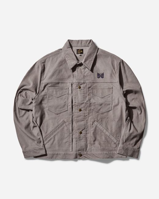 Needles S 14W Corduroy Penny Jean Jacket Light in Gray for Needles S 14W Corduroy Penny Jean Jacket Light in Gray for