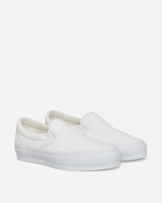 Vans White Slip-On Reissue 98 Lx Leather Sneakers for men