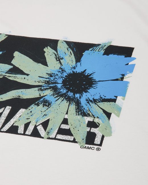 Oamc Peacemaker White Flower Print Regular Fit T-Shirt for men