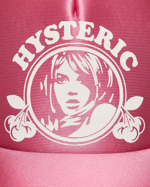 Hysteric Glamour Pink Hysteric Cherry Glossy Mesh Cap for men