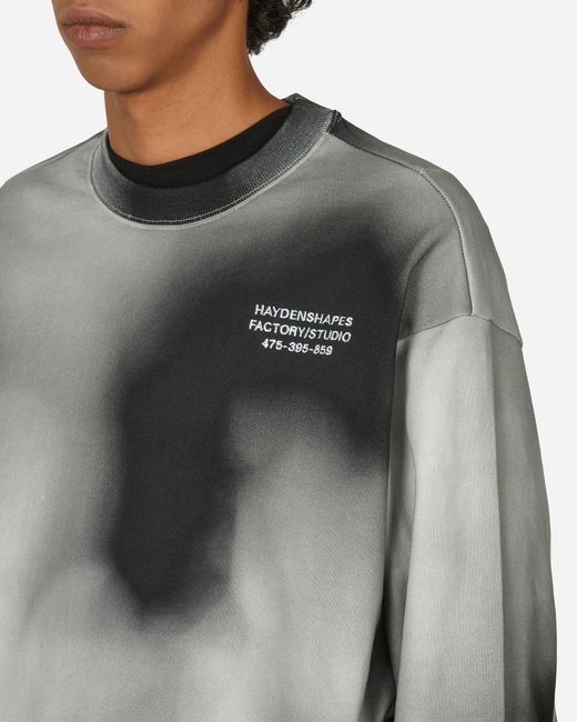 Haydenshapes Gray Cut Off Crewneck Sweatshirt Moonscape for men