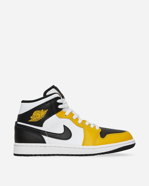 Nike Air Jordan 1 Mid Sneakers Yellow Ochre / Black for men