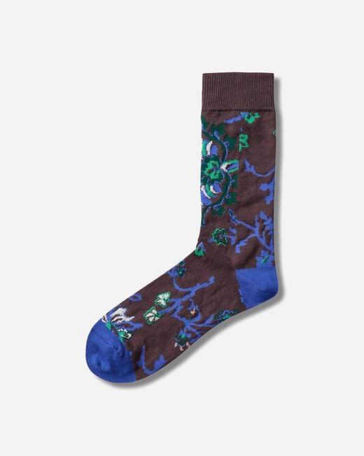 Sacai Blue Floral Socks for men