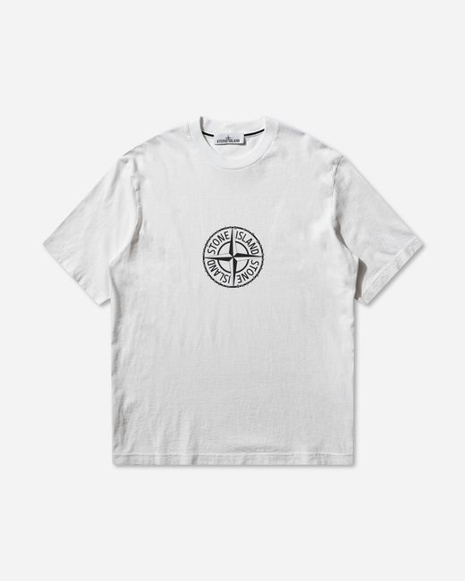 Stone Island Gray S Organic Cotton Jersey T-Shirt for men
