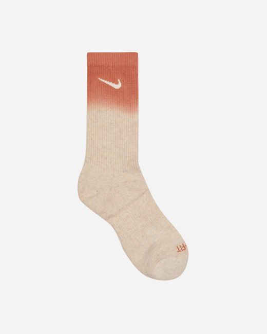 Nike White Everyday Plus Cushioned Crew Socks / Cream for men