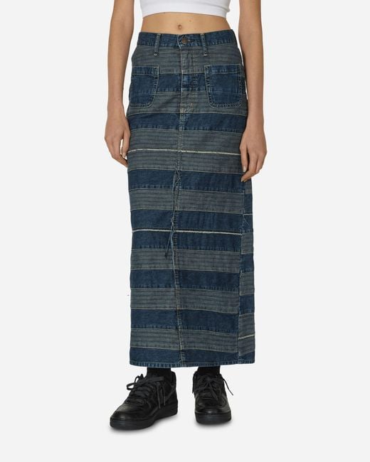 Hysteric Glamour Scratch Long Denim Skirt in Blue | Lyst UK