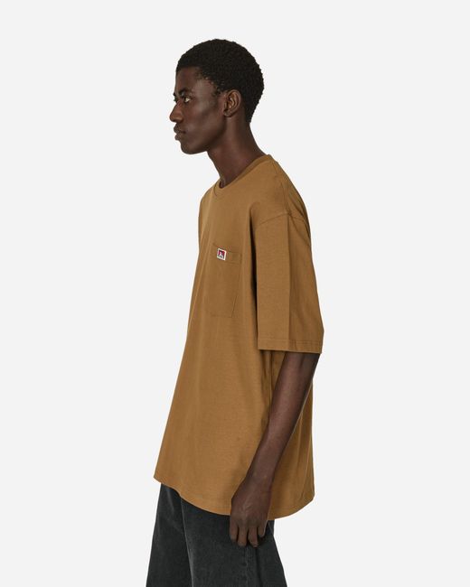 Ben Davis Work Clothes Brown Heavy Duty Classic Label Pocket T-Shirt Coyote for men