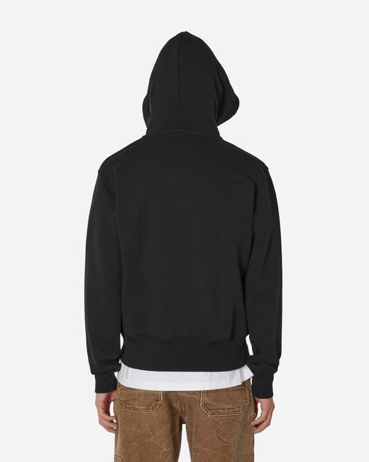Acne Black Face Logo Hooded Sweatshirt for men