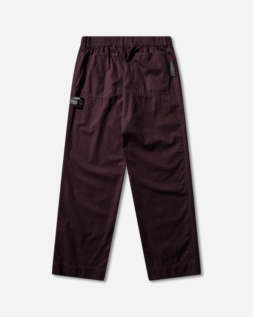Undercover Purple Men S People Have The Power Cotton Gabardine Pants Bordeaux for men