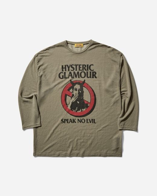 Hysteric Glamour Gray Women S Warning Evil One-piece Top Khaki