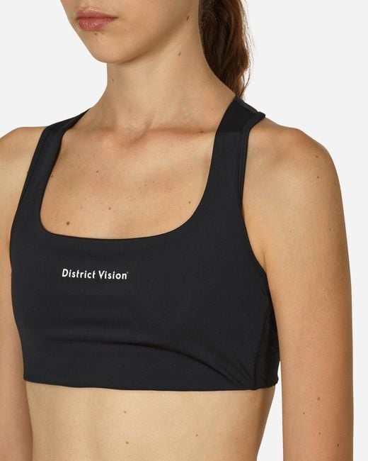 District Vision Black Twin Layer Medium Support Bra