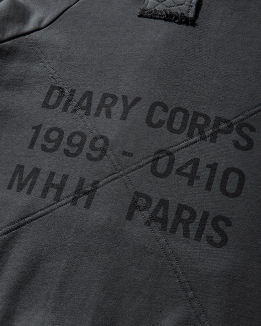 DIARY 1999 Black Men S Waffle Lined Hoodie for men