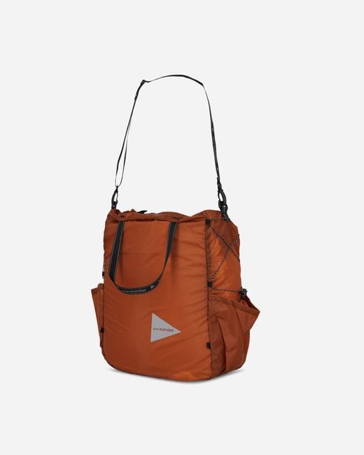 And Wander Brown Sil Tote Bag Dark for men
