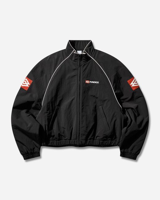 Protocol Index Exaggerated Shoulder Track Jacket in Black for Men