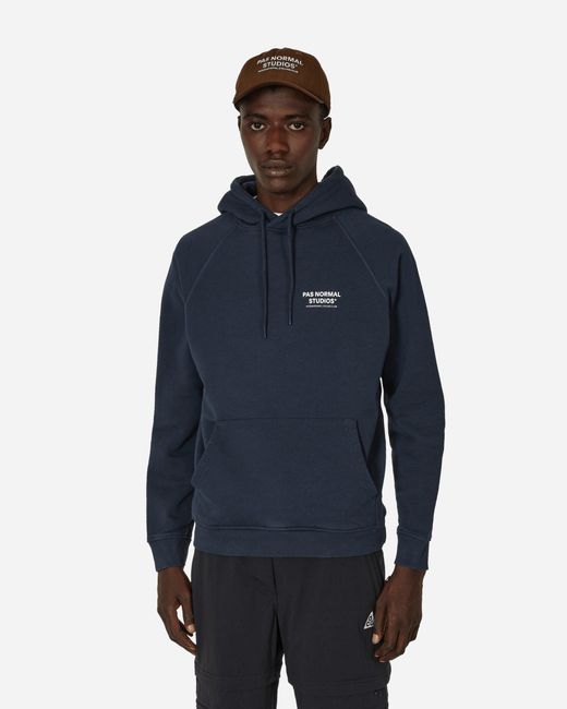 Pas Normal Studios Blue Off-race Logo Hooded Sweatshirt Navy for men