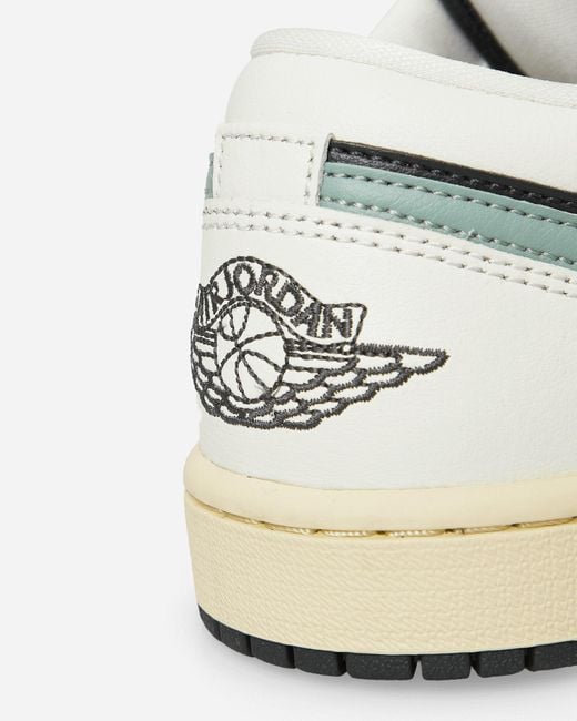 Nike White Wmns Air Jordan 1 Low Sneakers Anthracite / Jade Smoke for men