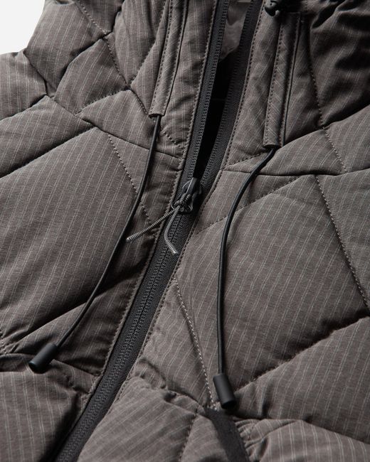 Roa Black Nuna 800 Fill Power Hooded Down Vest Graphite for men